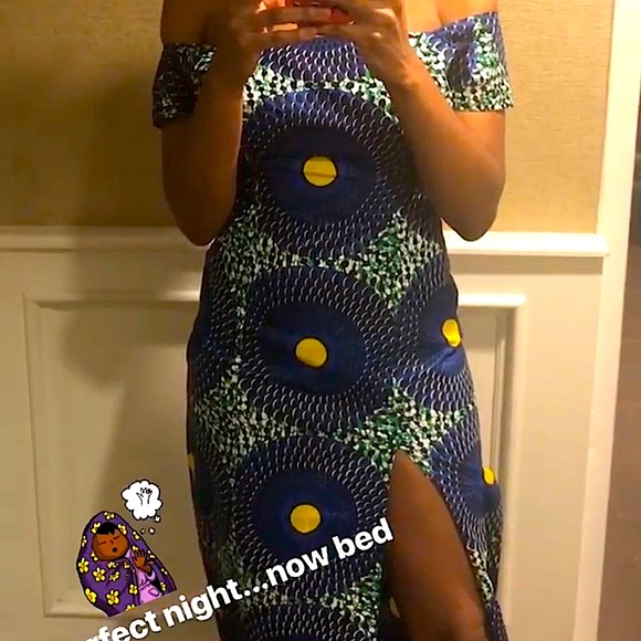 African Print Wax Cloth Maxi Dress - Picture 8 of 8